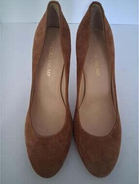 Ivanka Trump Women's Camel ITJANIE 4 Suede Leather Dress Shoes, 7.5M